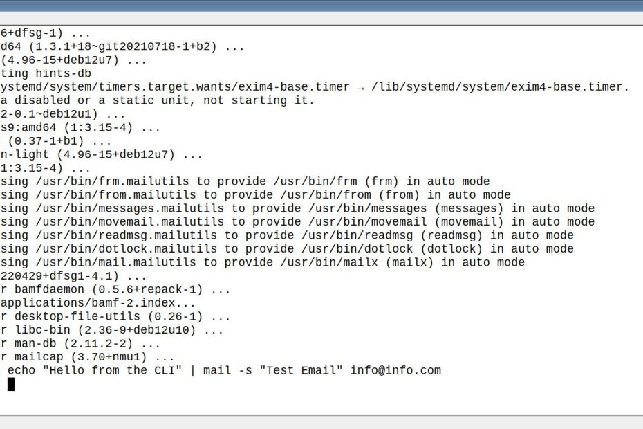 send email from the linux terminal