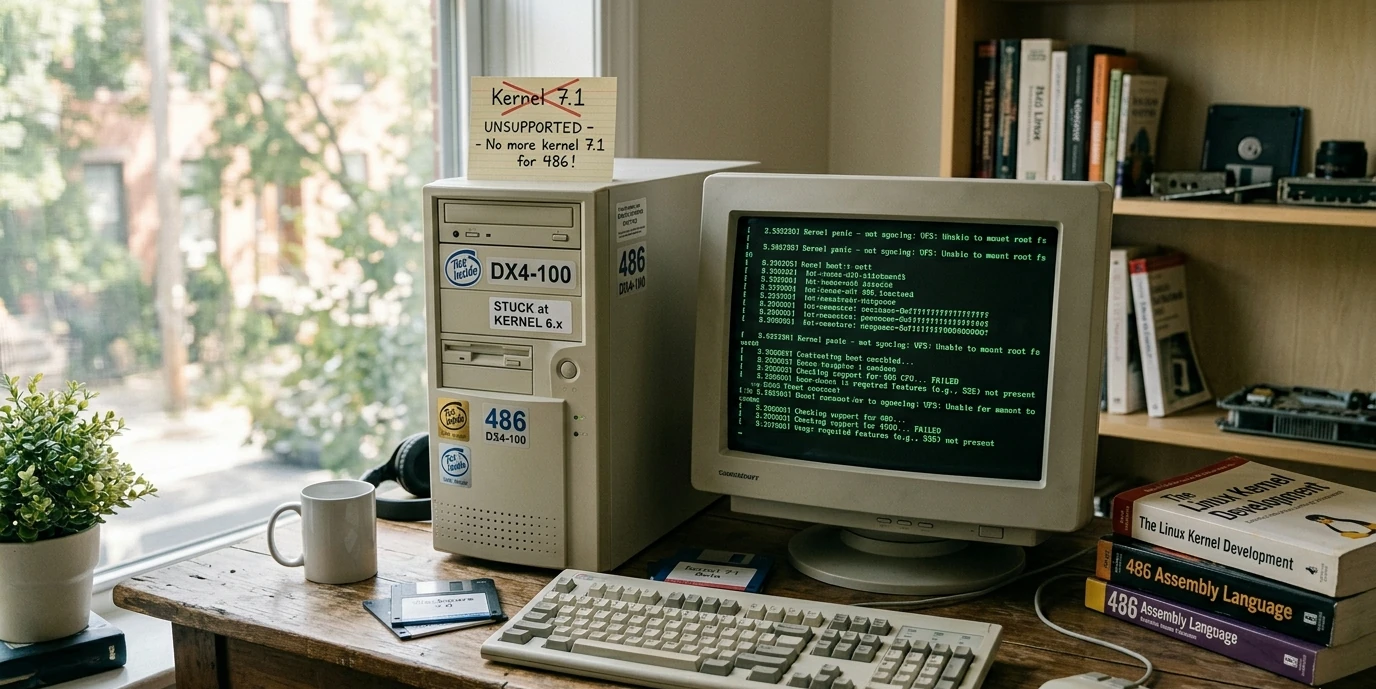 Linux i486 Support Removed in Kernel 7.1