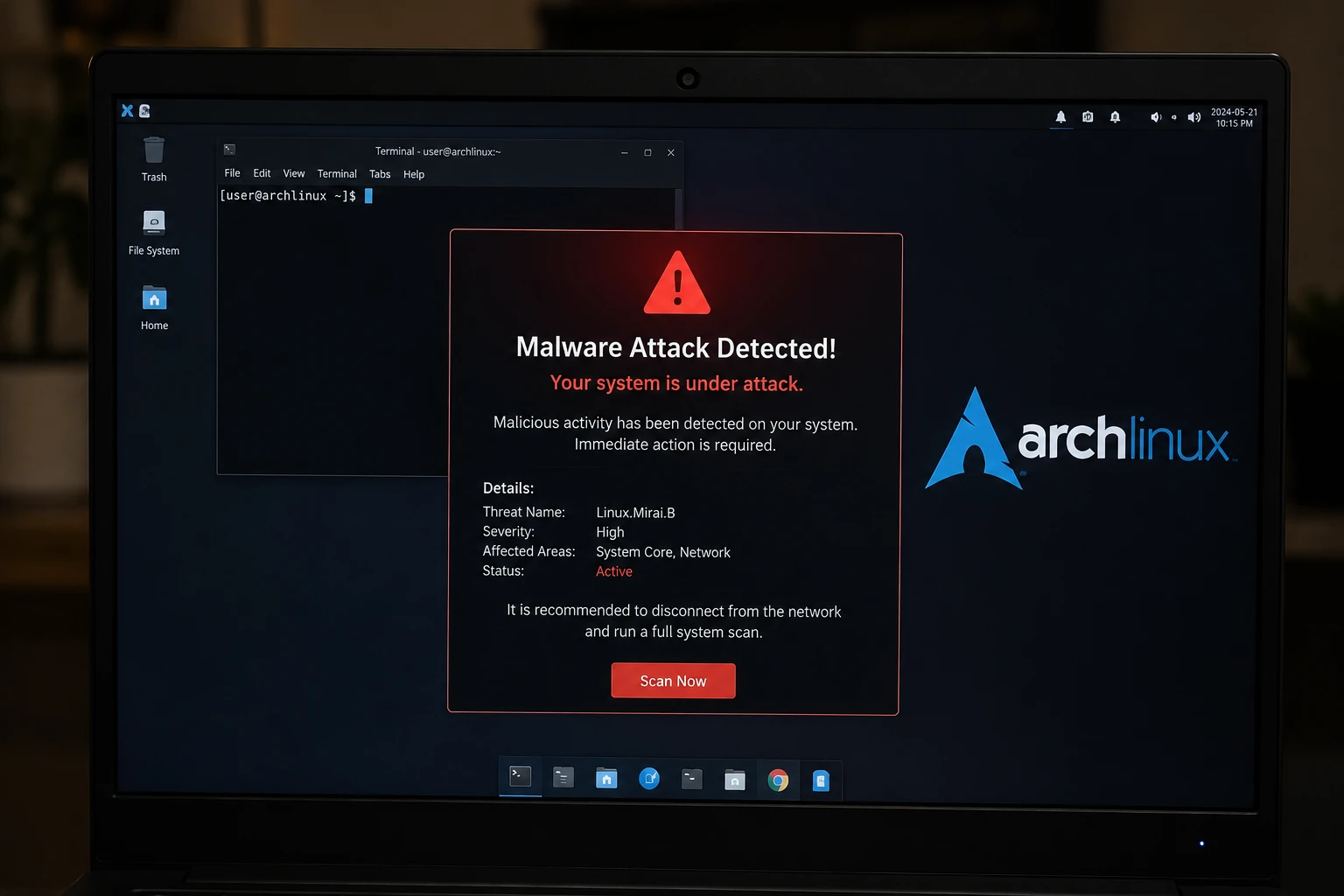 AUR malware attack